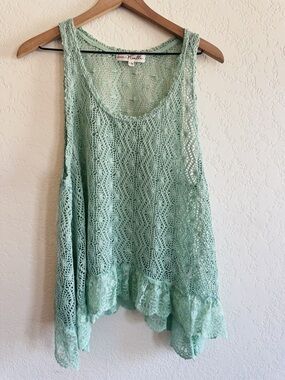 Simply Noelle | crochet tank top open weave | S/M